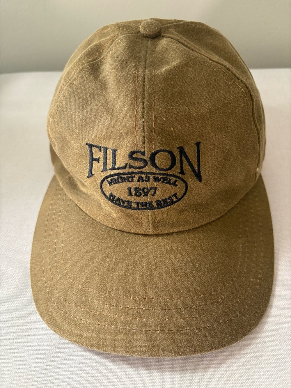 Filson "Have the Best" Waxed Canvas Strapback Hat USA Hunting Size S-M